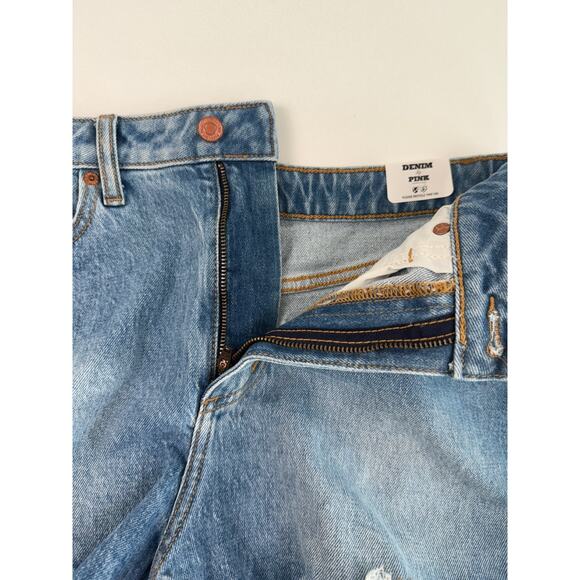 Victoria's Secret Denim by PINK High Rise Zip Fly Cut Off Short Blue Size 18 NWT - Picture 8 of 16